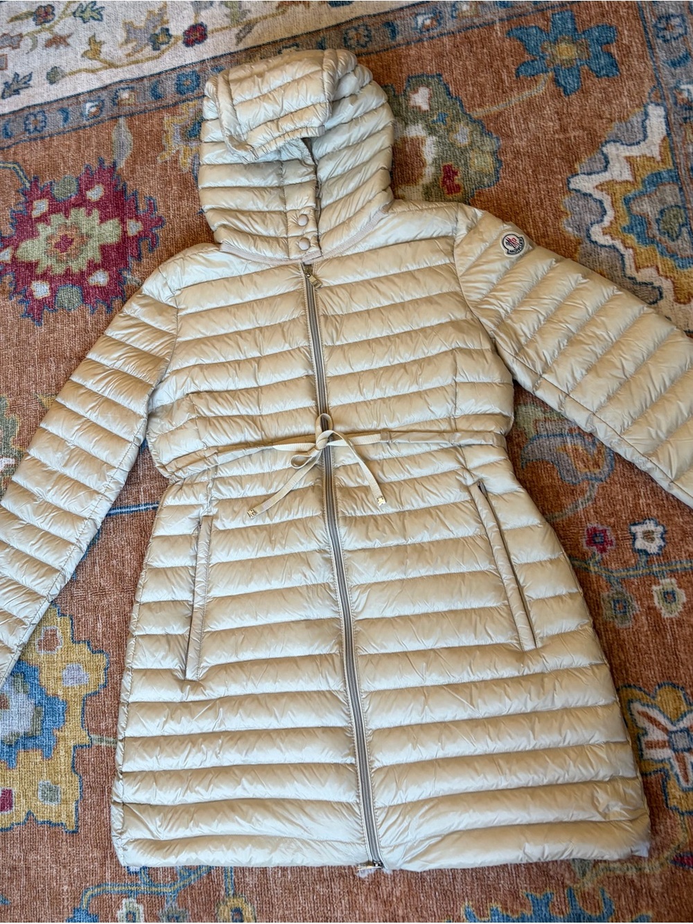 Moncler Barbel Down Coat, long hooded jacket